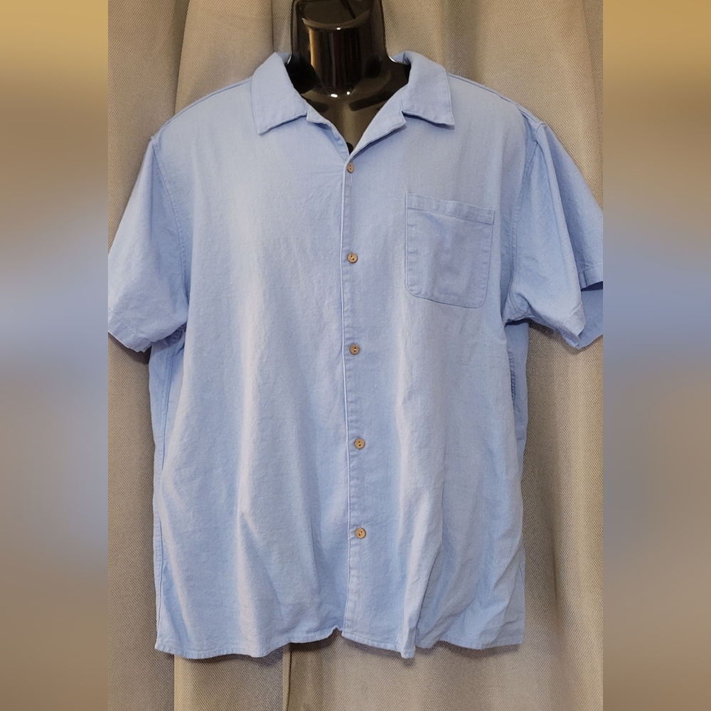 Sky Blue Casual Button Down Shirt